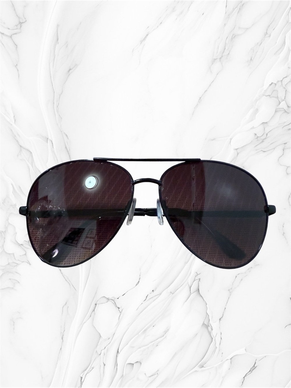 Hand polished unisex Aviator Sunglasses with Dark Smoke Lenses